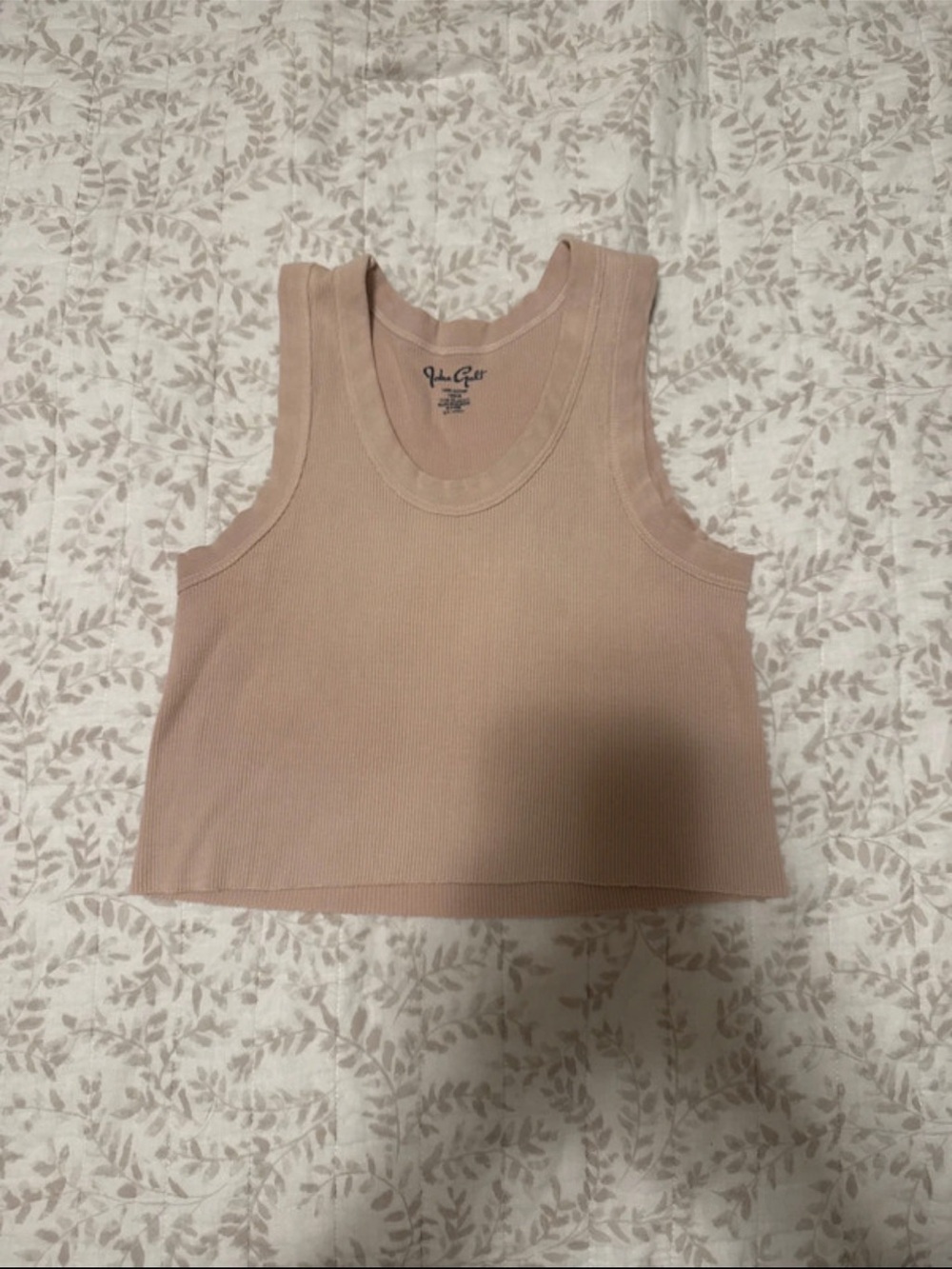 Brandy Melville Blush Pink Ribbed Crop Tank